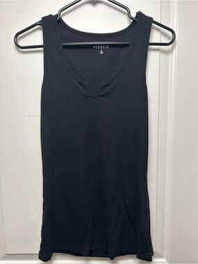 torrid Black Ribbed V-Neck Tank Top